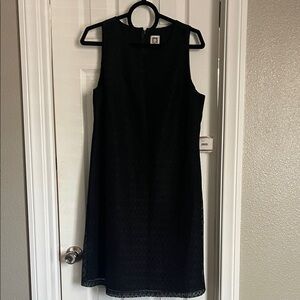 Anne Klein Black Sleeveless Shift Dress